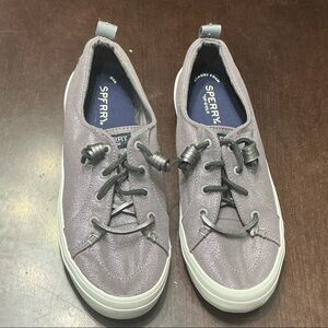 Sperry Metallic Gray Slip-On Sneakers